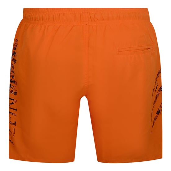 Scratch Logo Swim Shorts in Orange - Image 2
