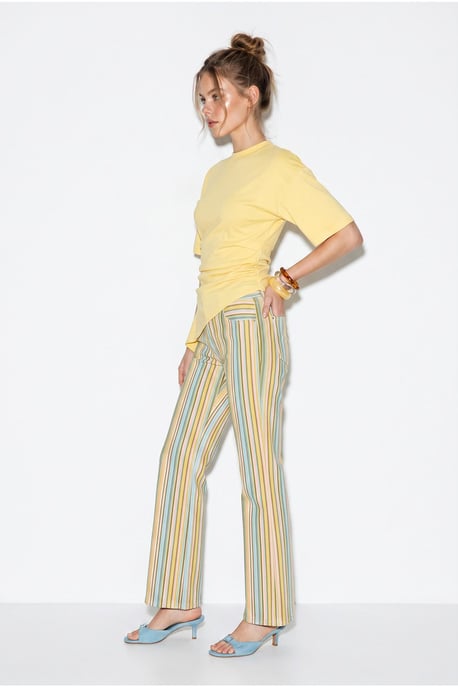 Fitted Jersey Blouse With Drape Detail - Image 4
