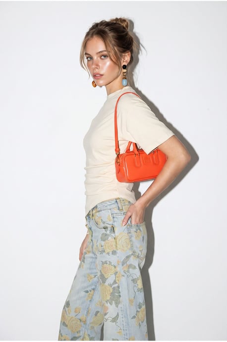 Fitted Jersey Blouse With Drape Detail - Image 3