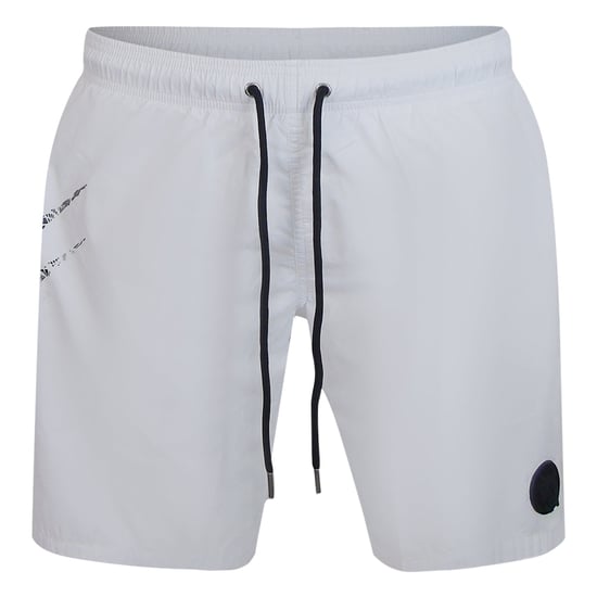 Scratch Scratch Logo Swim Shorts in White - Image 1