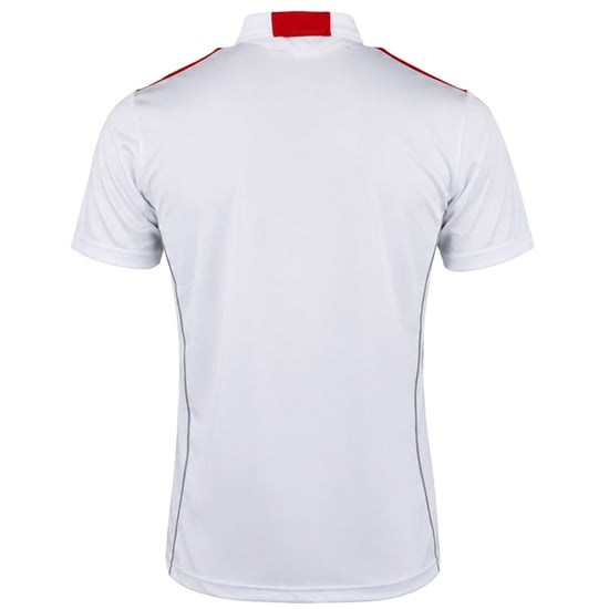 Mizuno Hex Rect Mens White Polo Shirt - Image 2