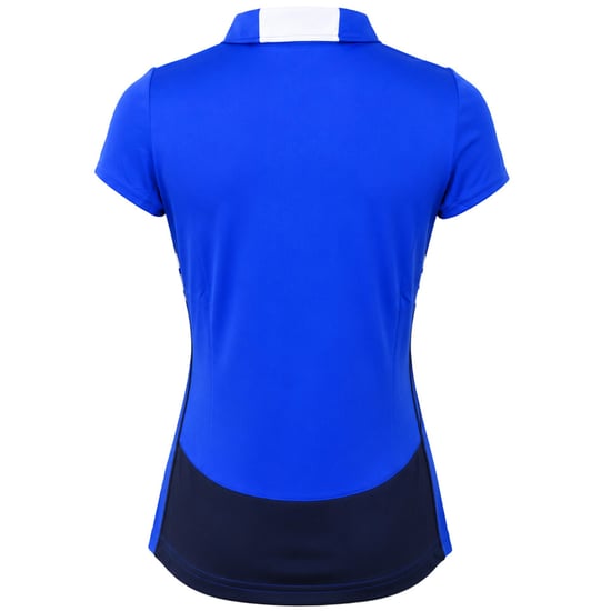 Mizuno Wom Hex Rect Womens Blue Polo Shirt - Image 2