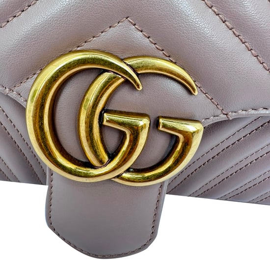 Gucci Medium GG Marmont Crossbody Bag in Tan Leather - Image 5