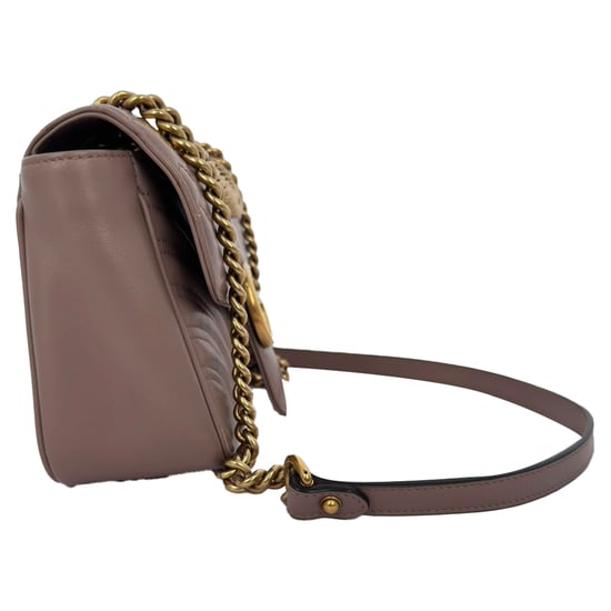 Gucci Medium GG Marmont Crossbody Bag in Tan Leather - Image 6