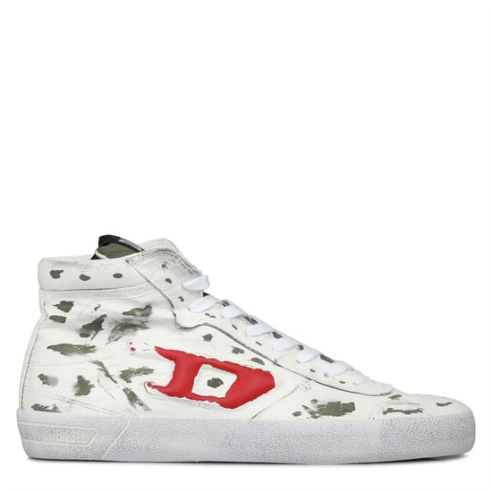 Men's Diesel S Leroji Mid High Top Trainers in Winter Moss/T - Image 1