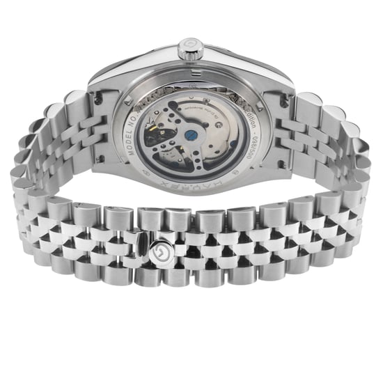 Haurex Italy:Impero 316L Stainless Steel Case, Silver Bezel, Black Dial, Stainless Steel Bracelet Watch - Image 2