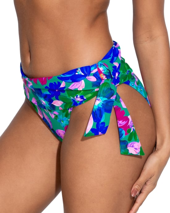 80008R Pour Moi Getaway Fold Over Tie Bikini Brief - - Image 3