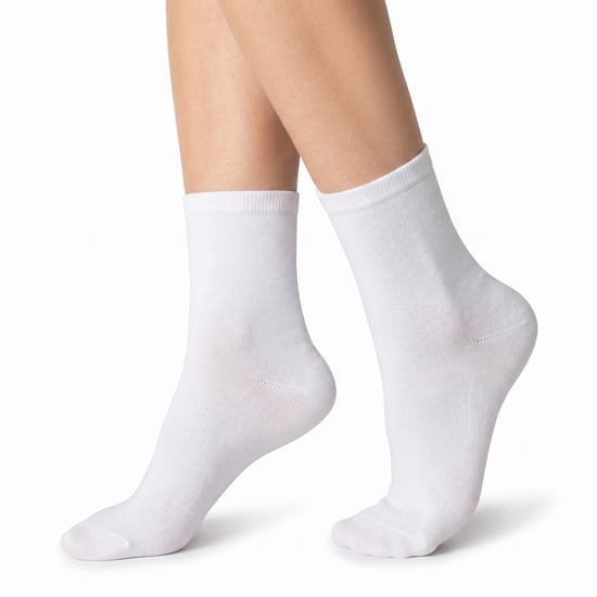 6 Par Kvinno Strumpor i Bomull Mid-Calf S25609 - Image 2