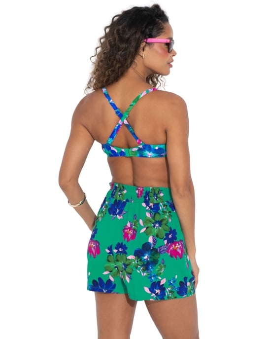 91118 Pour Moi  Shirred Waist Woven Beach Shorts - - Image 6