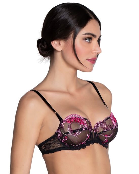Lise Charmel Floraison Passion Half Cup Bra - Safran Rose - Image 3