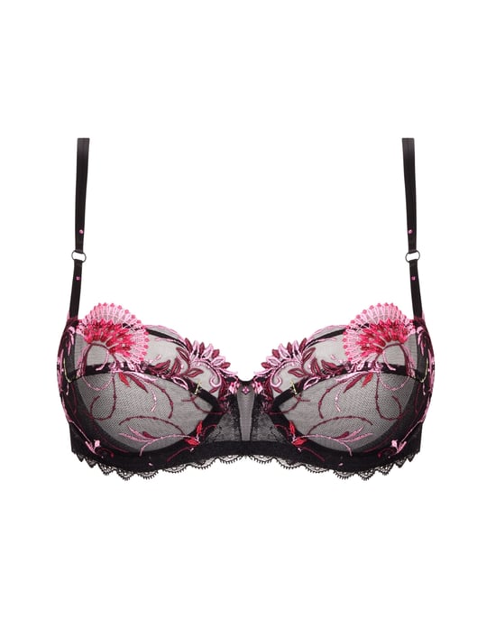 Lise Charmel Floraison Passion Half Cup Bra - Safran Rose - Image 4