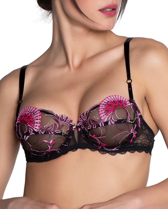 Lise Charmel Floraison Passion Half Cup Bra - Safran Rose - Image 5