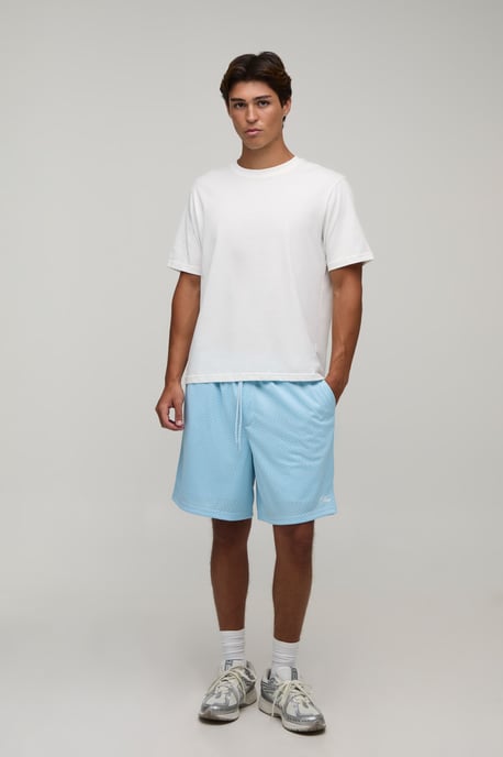 Baggy Fit Man Script Mesh Jersey Short - Image 4
