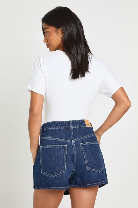 Petite Wrap Front Denim Skort - Image 2