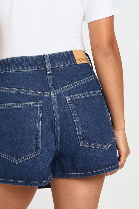 Petite Wrap Front Denim Skort - Image 4