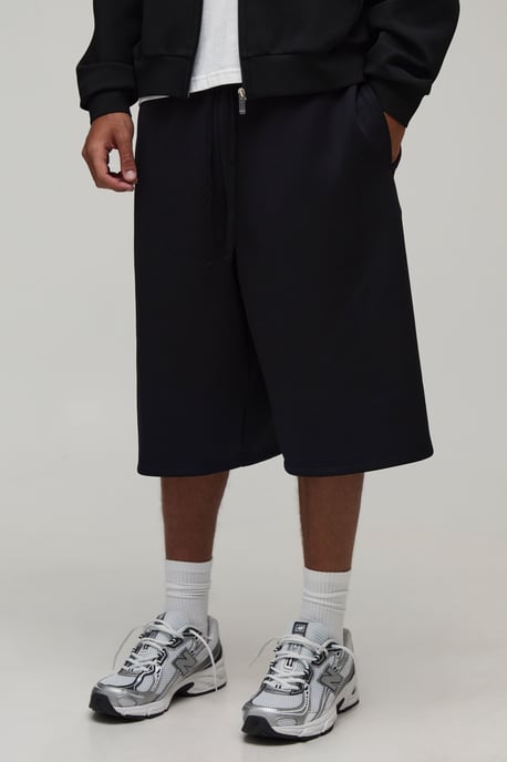 Pleat Front Scuba Bermuda Jort - Image 1