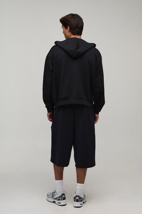 Pleat Front Scuba Bermuda Jort - Image 2