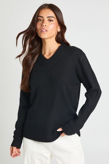 Soft Knit V Neck Jumper - Image 1