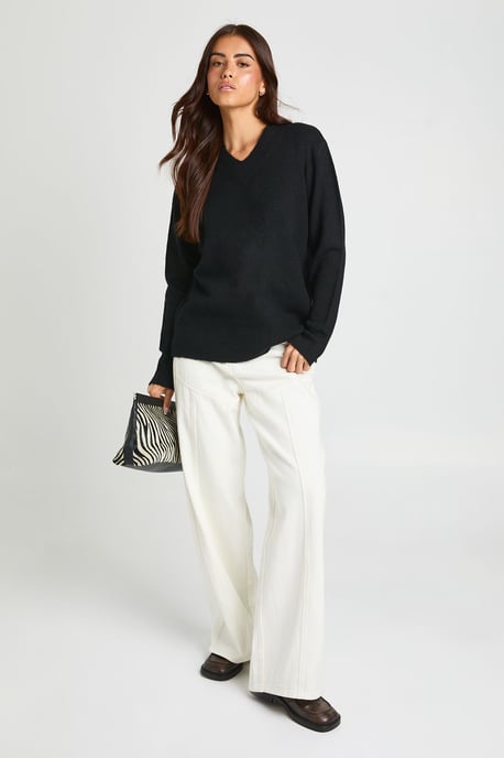 Soft Knit V Neck Jumper - Image 3
