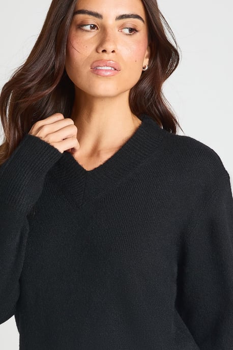 Soft Knit V Neck Jumper - Image 4