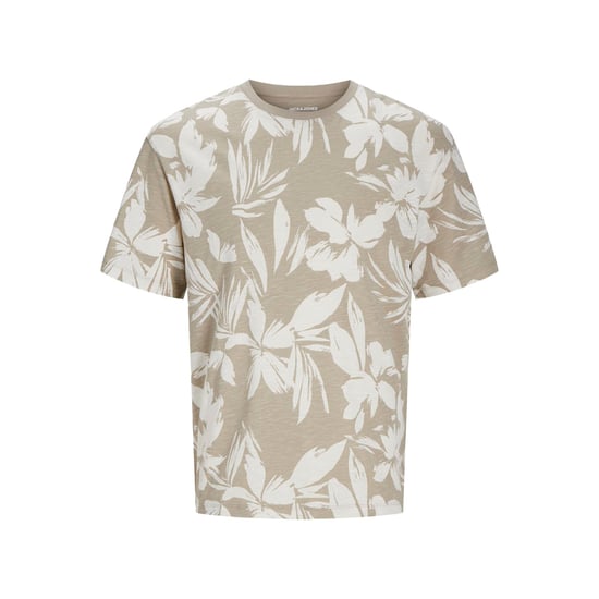 Jack & Jones Mens Floral Print T-Shirt with Leaf Design - Image 1