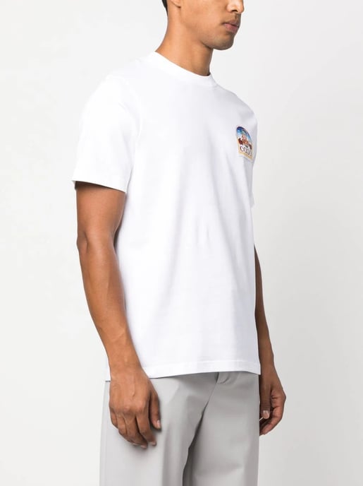 Printed Vue De L'Arche Printed T-Shirt in White T-Shirt in White - Image 3