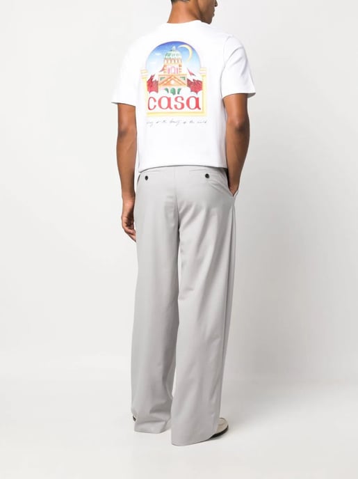 Printed Vue De L'Arche Printed T-Shirt in White T-Shirt in White - Image 4