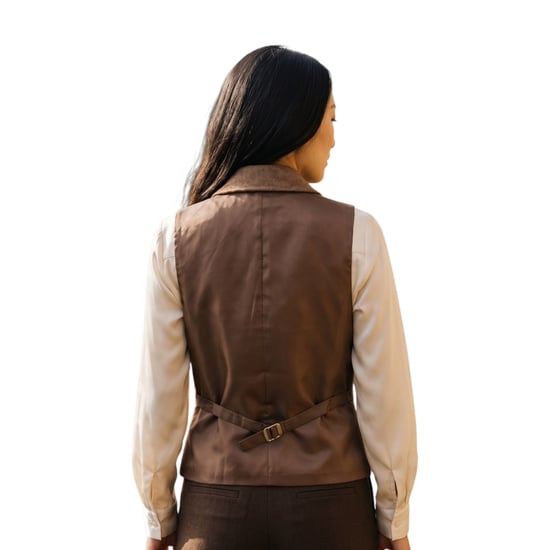 Dames eikenbruin op maat gemaakte tweed vest formeel vest - TPSTZ-7 - Image 4