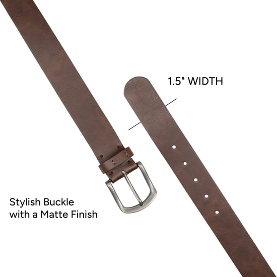 Men’s Brown 1.5 Inch Belt Jeans Trouser Belt - Image 3