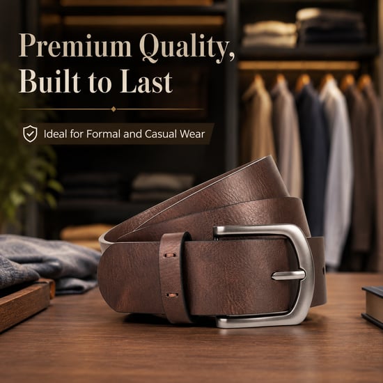 Men’s Brown 1.5 Inch Belt Jeans Trouser Belt - Image 5