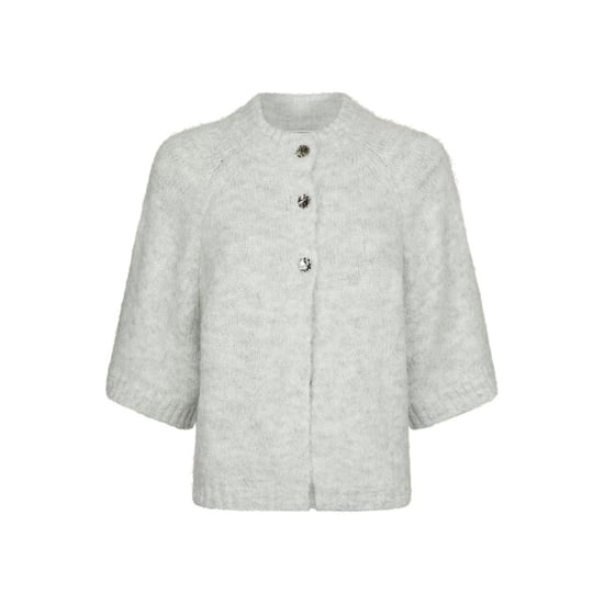Neo Noir benuta fluffy knit cardigan 165816 133 grey melange - Image 1