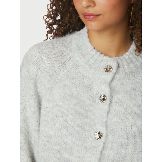 Neo Noir benuta fluffy knit cardigan 165816 133 grey melange - Image 4