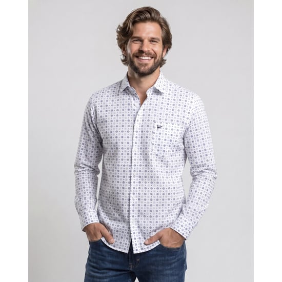 Campbell Casual overhemd donker - Image 1