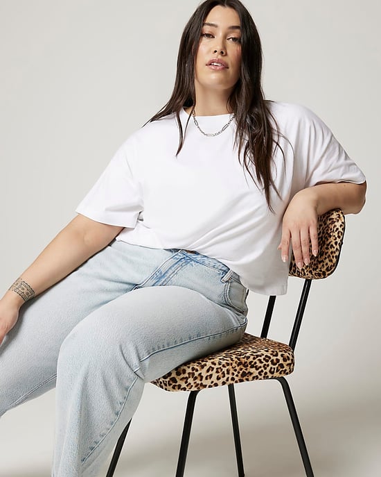 River Island Womens Straight Jeans Plus Blue High Waisted Relaxed - Image 5