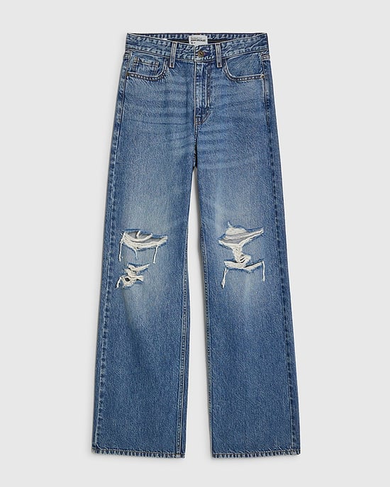 River Island Womens Straight Jeans Blue Relaxed Ripped - Image 6