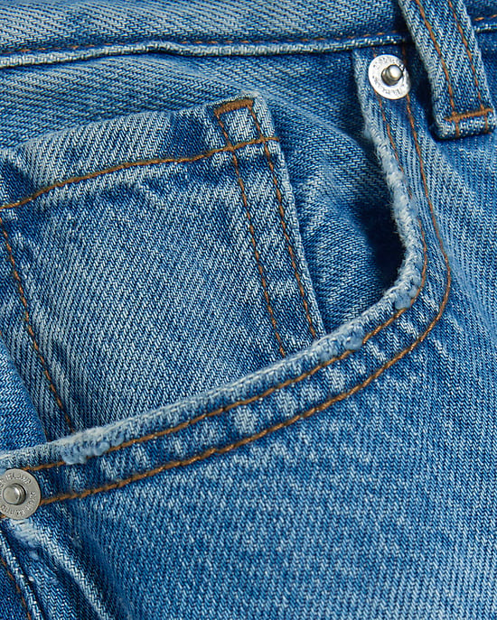 River Island Womens Straight Leg Jeans Plus Blue High Waisted - Image 4