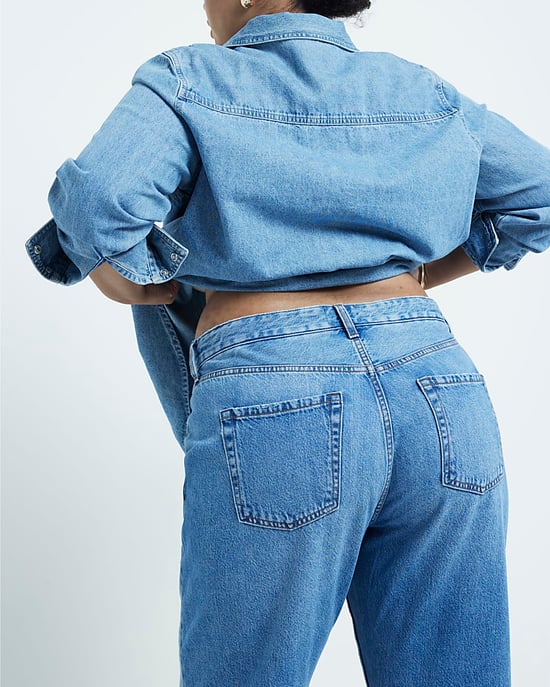 River Island Womens Straight Leg Jeans Plus Blue High Waisted - Image 5