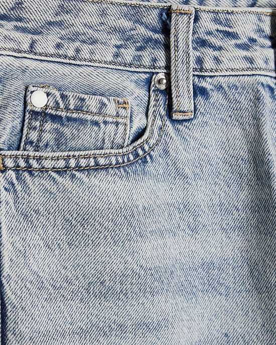 River Island Womens Straight Jeans Petite Blue Relaxed Leg Ripped - Image 2