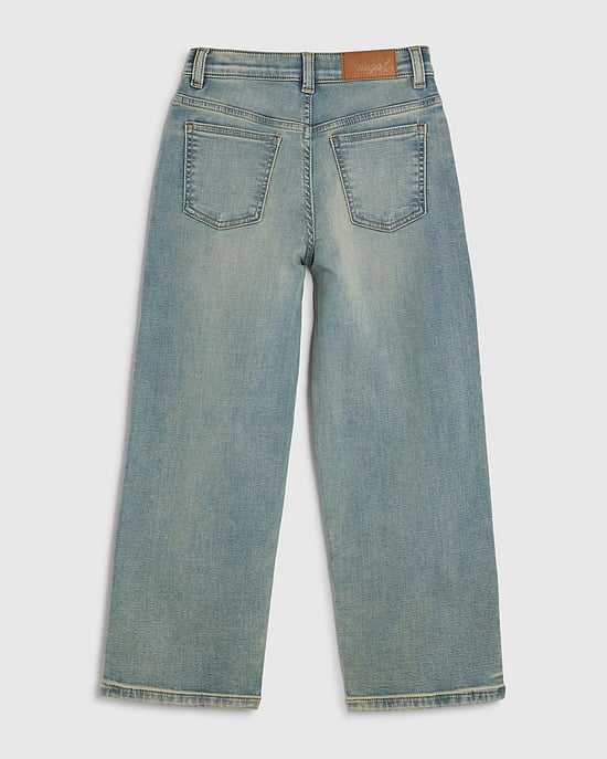 River Island Boys Loose Fit Jeans Blue Button Denim - Image 2
