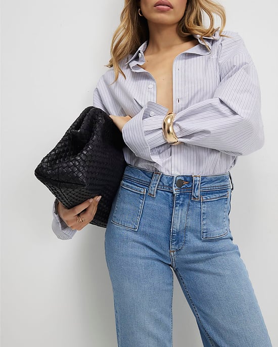 River Island Womens Flared Jeans Blue High Rise Relaxed - Image 4