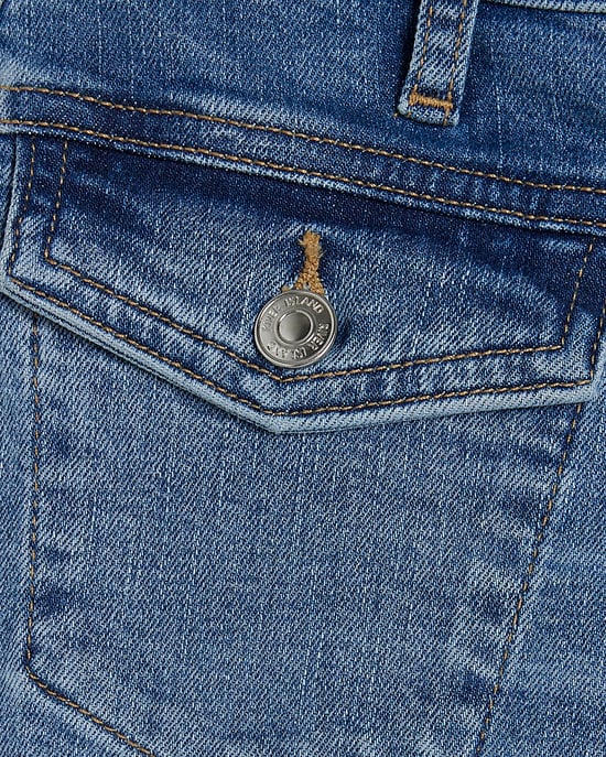 River Island Womens Flared Jeans Petite Blue Double Yoke Relaxed - Image 2