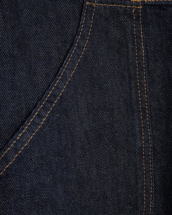 River Island Womens Wide Leg Jeans Indigo Mid Rise Tailored Baggy - Image 6