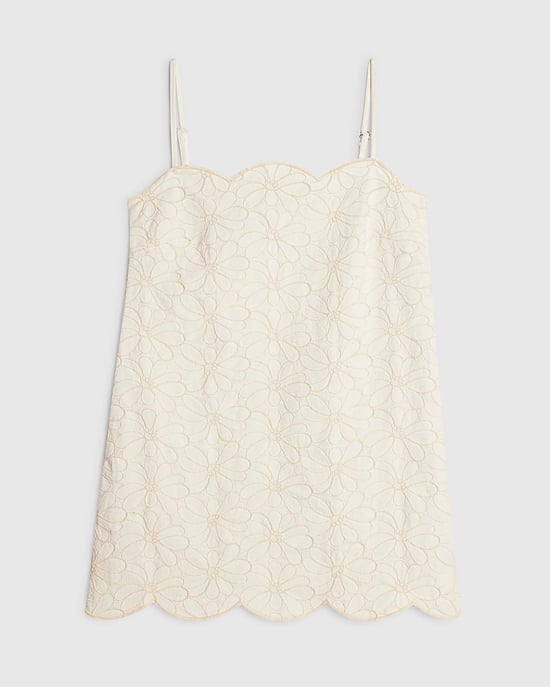 River Island Womens Mini Dress White Embroidered Denim Floral - Image 6