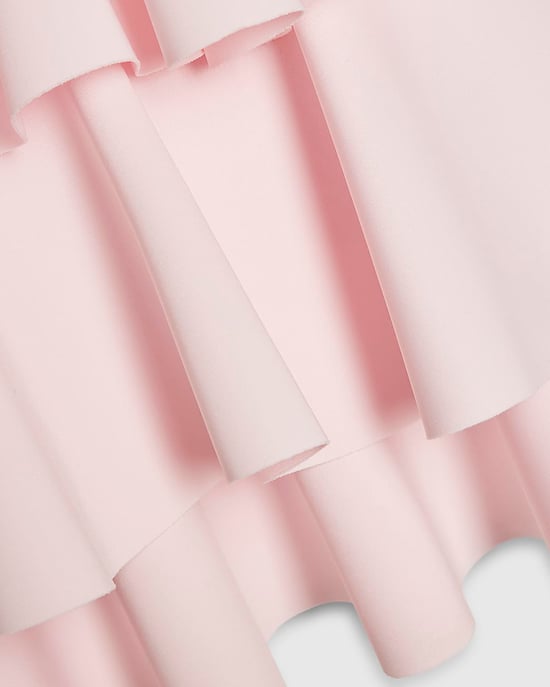 River Island Girls Dress Pink Asymmetric Tiered Floral Sleeveless - Image 3