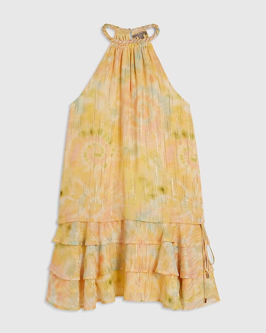 River Island Womens Mini Dress Yellow Tie Dye Halter Neck - Image 6