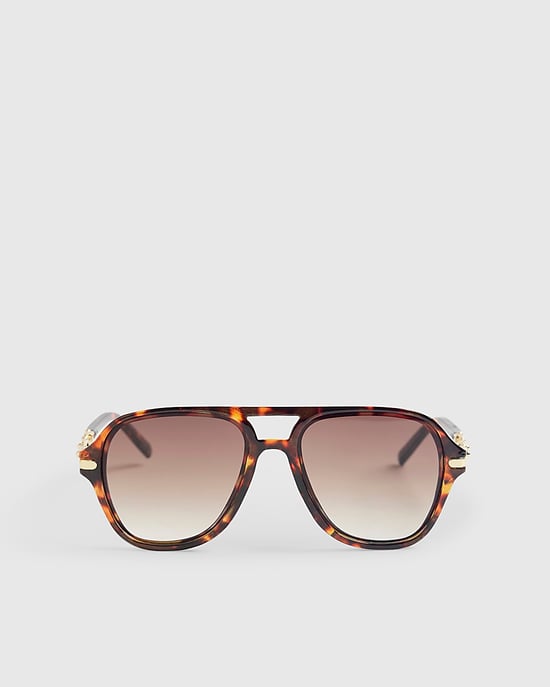 River Island Womens Sunglasses Brown Tortoiseshell Chain Temple - Image 4