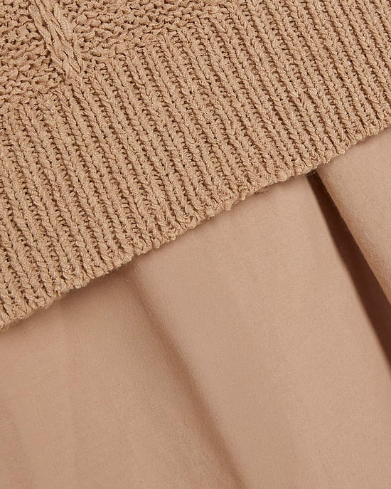 River Island Womens Dress Beige Schiffli Hem Knitted Hybrid - Image 5
