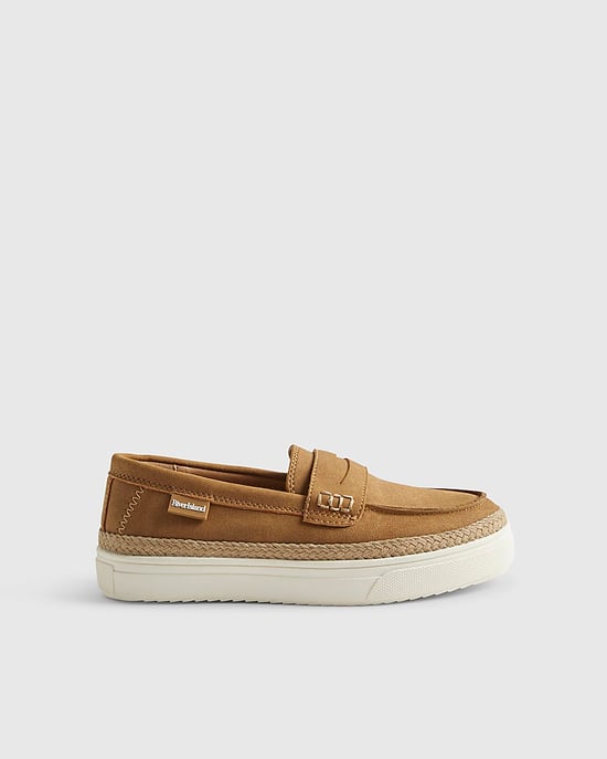 River Island Boys Espadrille Loafers Brown Slip On Shoes - Image 2