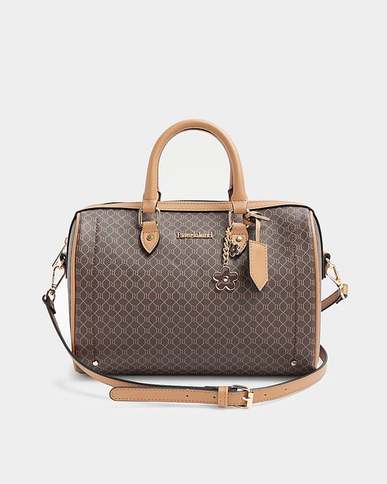 River Island Womens Crossbody Bag Brown Monogram Bowler - Image 4