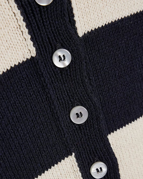 River Island Womens Cardigan Navy Striped Long Sleeve - Image 5